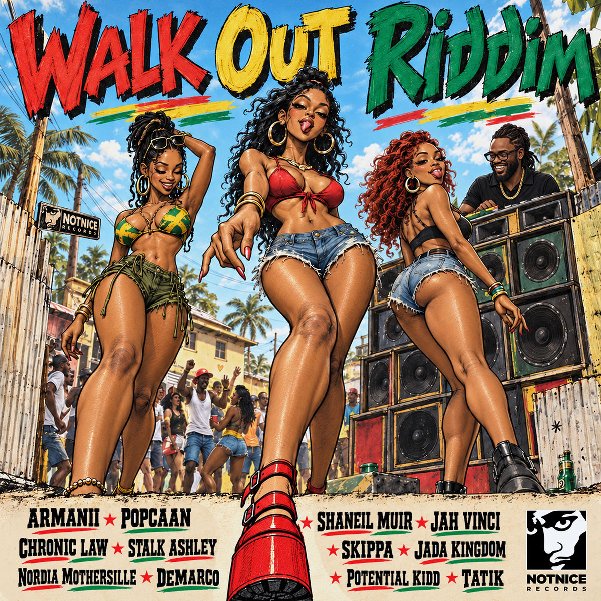 NOTNICE RECORDS – WALK OUT RIDDIM cover artwork