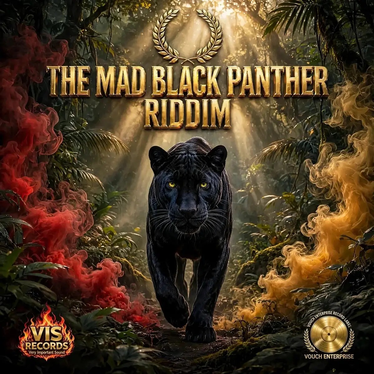 VIS RECORDS – THE MAD BLACK PANTHER RIDDIM cover artwork