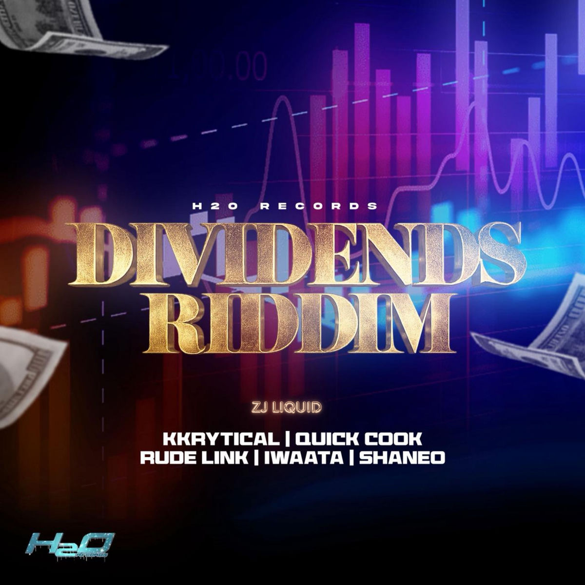 H20 RECORDS / ZJ LIQUID – DIVIDENDS RIDDIM cover artwork